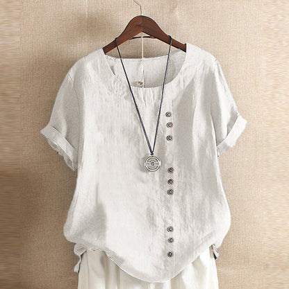 Cotton and Linen T-shirt