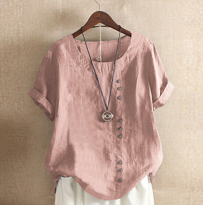 Cotton and Linen T-shirt
