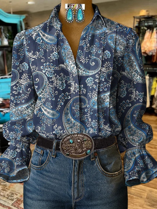 Women's Casual Western Pattern Vintage Shirt